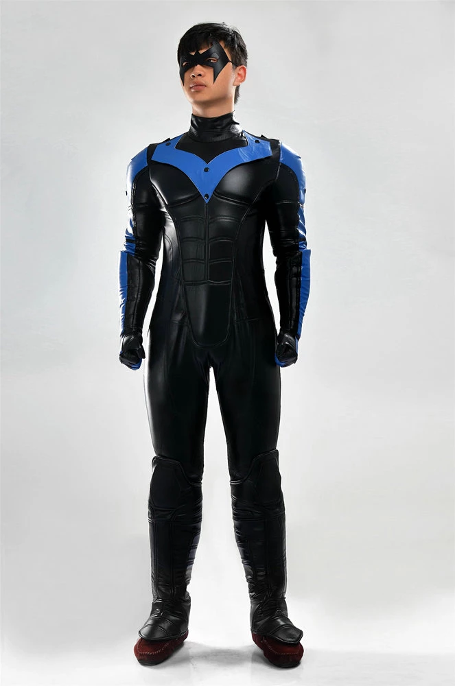 Deluxe Batman: Arkham City Nightwing Cosplay Costume 3 Deluxe Batman: Arkham City Nightwing Cosplay Costume