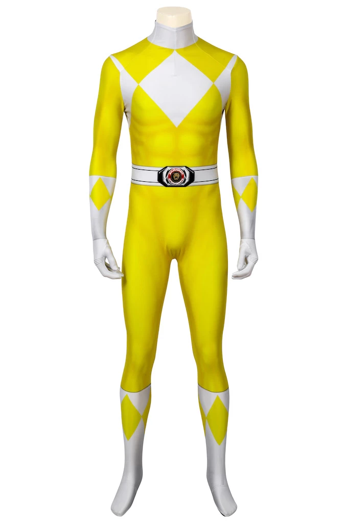 Power Rangers Boy Yellow Ranger Jumpsuit Cosplay Costume 6 Power Rangers Boy Yellow Ranger Jumpsuit Cosplay Costume - Image 4