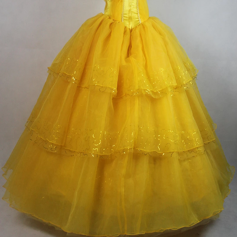 2017 New Movie Beauty And The Beast Belle Princess Dress Cosplay Costume 7 2017 New Movie Beauty And The Beast Belle Princess Dress Cosplay Costume - Image 5