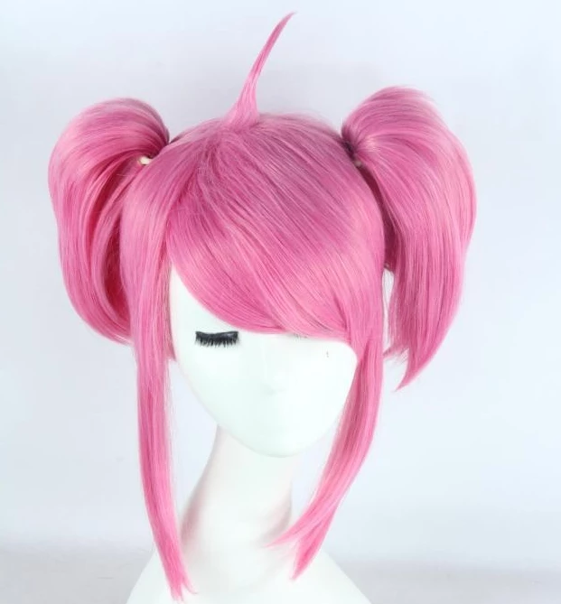 Rosy 40cm League Of Legends LOL Star Guardian Lux Cosplay Wig 3 Rosy 40cm League Of Legends LOL Star Guardian Lux Cosplay Wig