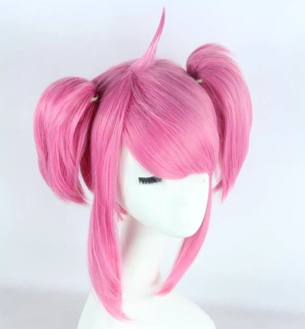 Rosy 40cm League Of Legends LOL Star Guardian Lux Cosplay Wig 4 Rosy 40cm League Of Legends LOL Star Guardian Lux Cosplay Wig - Image 2