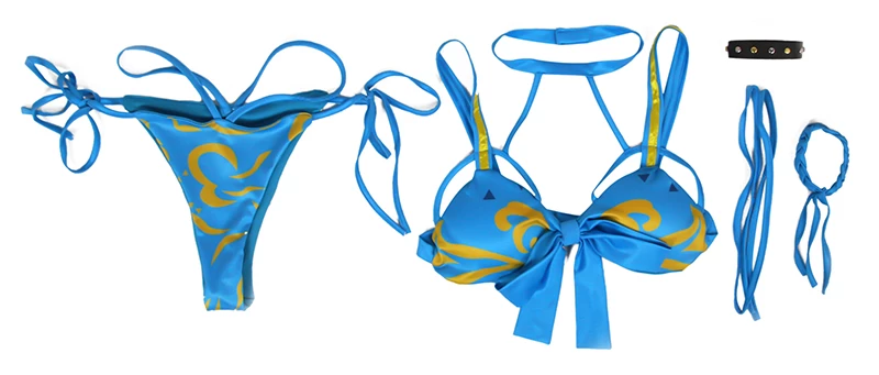 Street Fighter Chun Li Swimsuit Cosplay Costume 7 Street Fighter Chun Li Swimsuit Cosplay Costume - Image 5