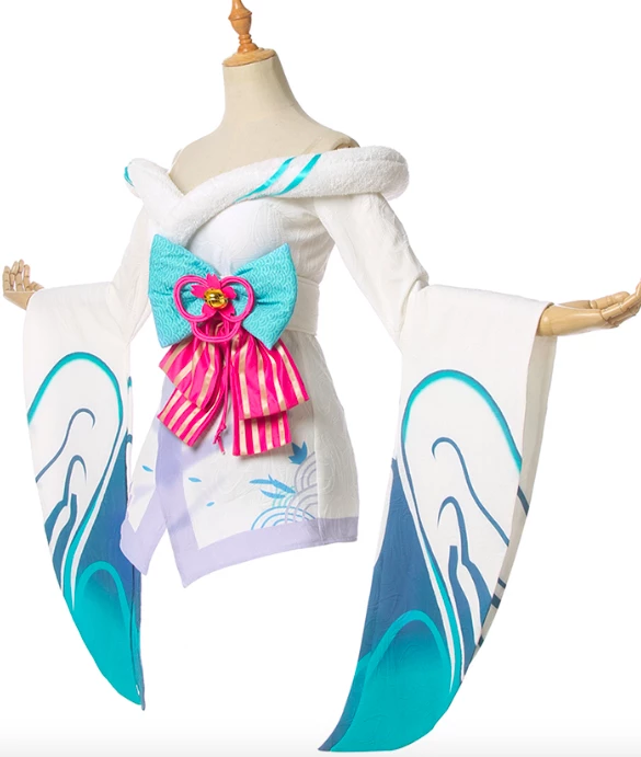 League Of Legends LOL Ahri Spirit Blossom Coosplay Costume 5 League Of Legends LOL Ahri Spirit Blossom Coosplay Costume - Image 3