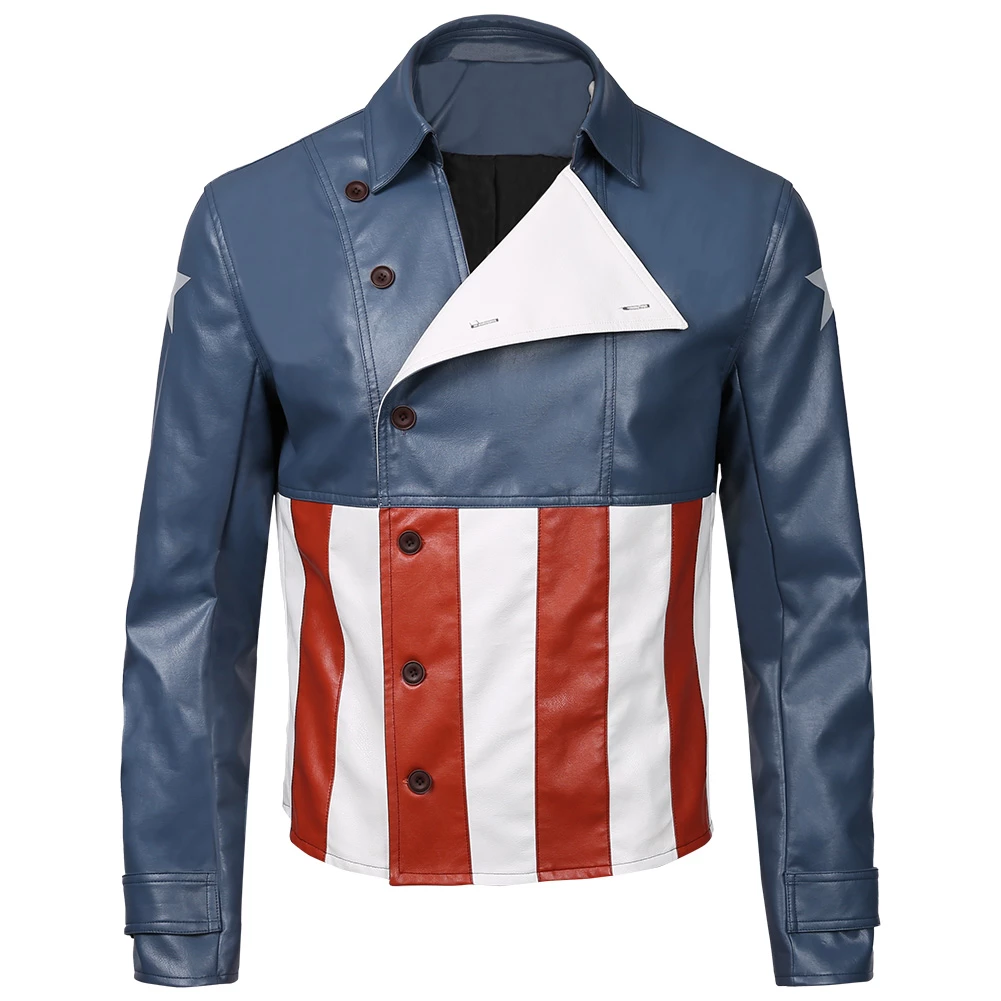 Marvel's Avengers Steve Rogers Captain America Coat Cosplay Costume 3 Marvel's Avengers Steve Rogers Captain America Coat Cosplay Costume