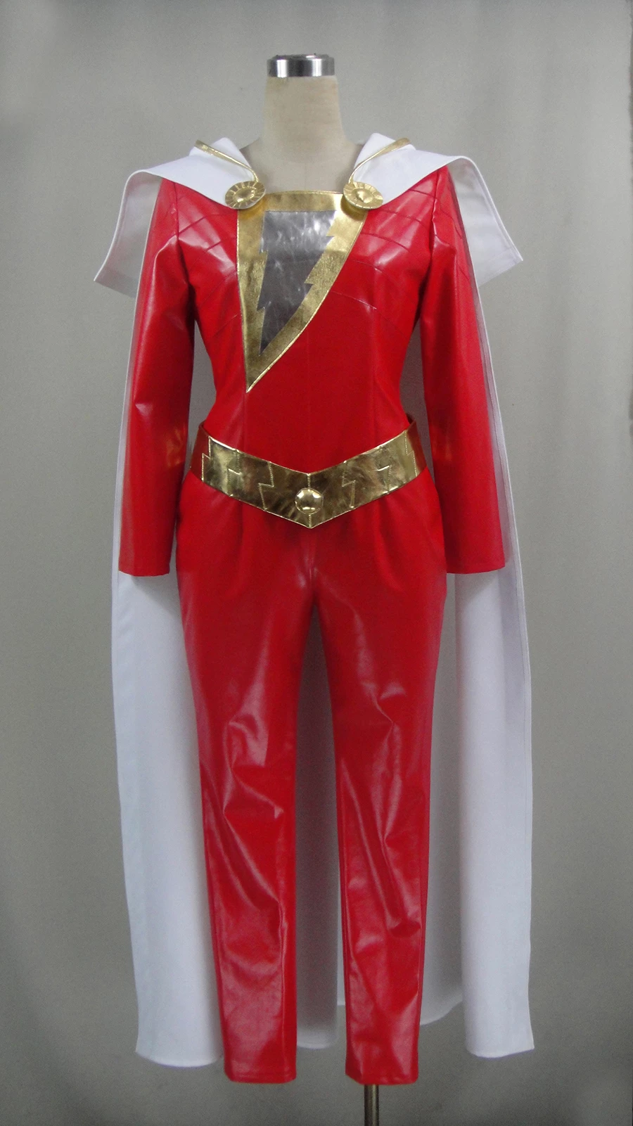 Captain Marvel Shazam Jumpsuit Cosplay Costume 3 Captain Marvel Shazam Jumpsuit Cosplay Costume