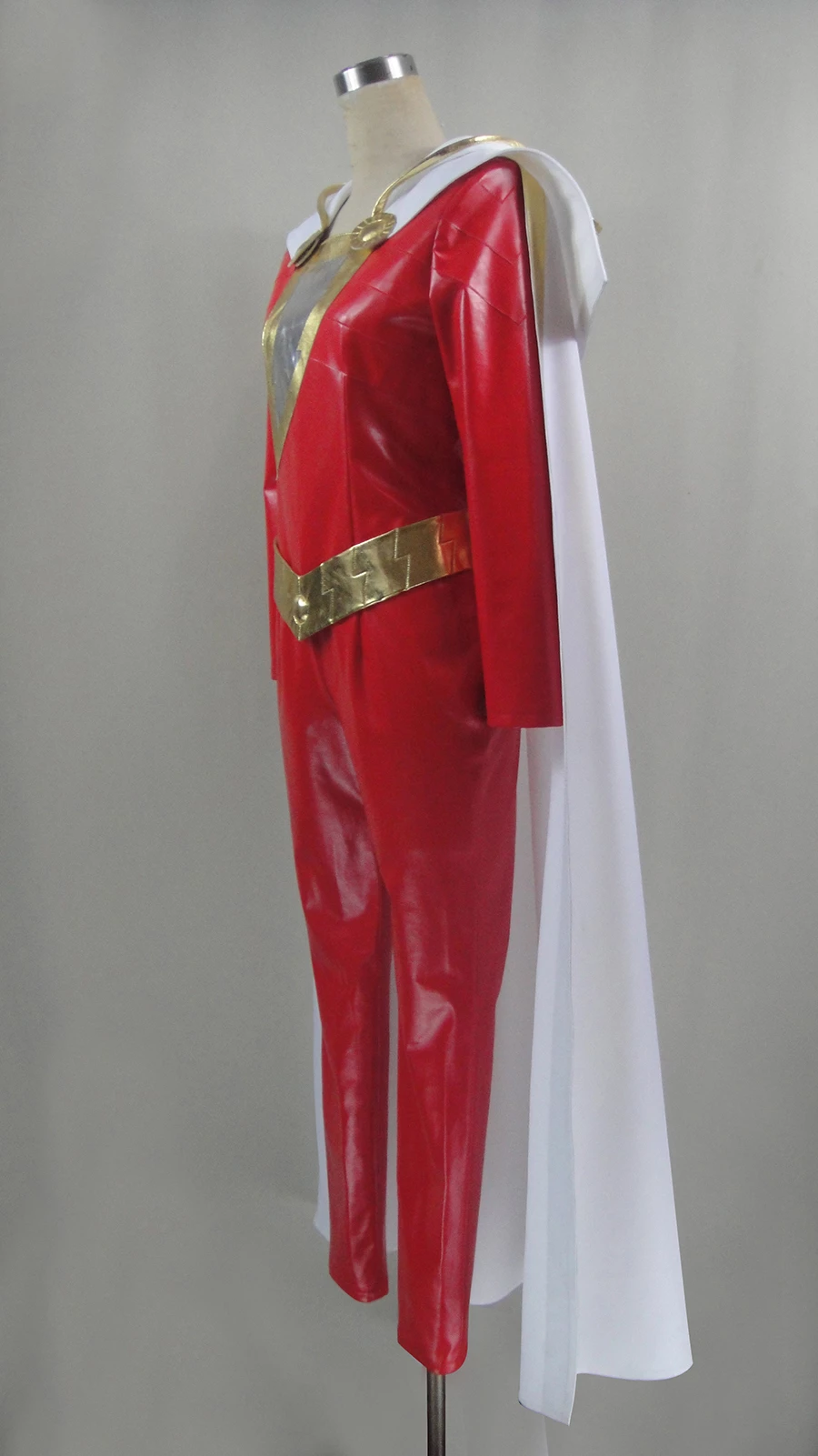 Captain Marvel Shazam Jumpsuit Cosplay Costume 4 Captain Marvel Shazam Jumpsuit Cosplay Costume - Image 2