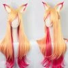 75cm League Of Legends LOL Star Guardian Ahri Cosplay Wig