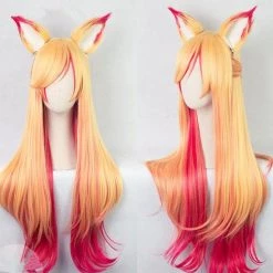 75cm League Of Legends LOL Star Guardian Ahri Cosplay Wig