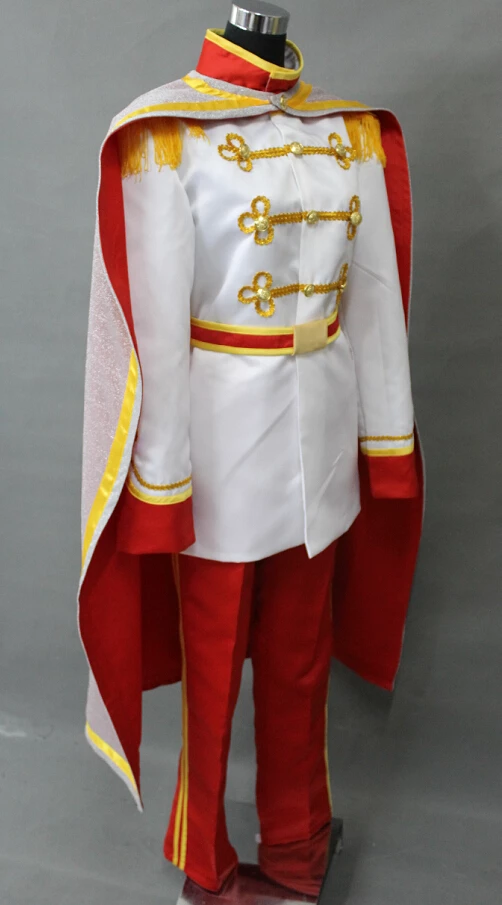 Cinderella Prince Charming Cosplay Costume - White Edition 4 Cinderella Prince Charming Cosplay Costume - White Edition - Image 2