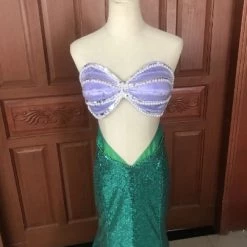 Disney The Little Mermaid Ariel Fansy Party Suit Cosplay Costume -Game Costumes Shop COS 050 04 29