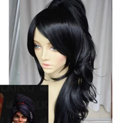 80cm Black League Of Legends Nidalee Cosplay Wig