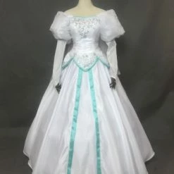 Disney The Little Mermaid Princess Ariel White Dress Cosplay Costume