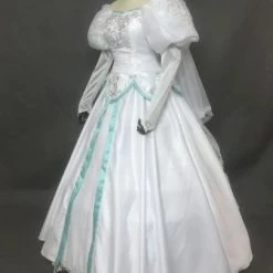 Disney The Little Mermaid Princess Ariel White Dress Cosplay Costume -Game Costumes Shop COS 053 02 71