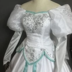 Disney The Little Mermaid Princess Ariel White Dress Cosplay Costume -Game Costumes Shop COS 053 04 19