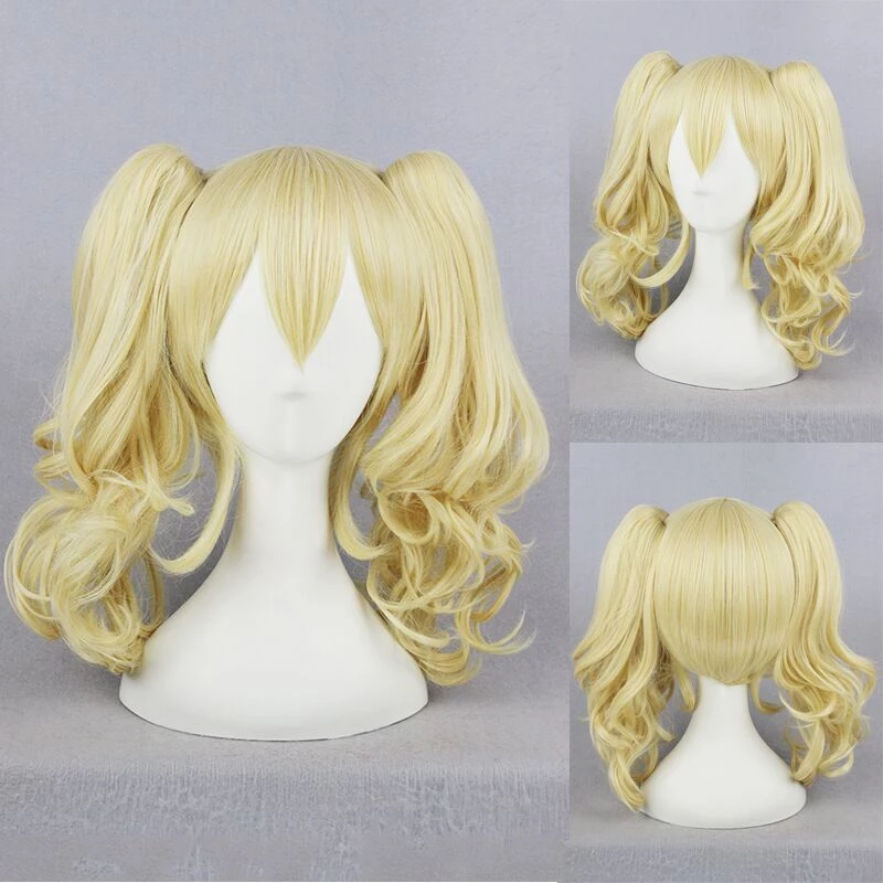 Gold 45cm Batman Harley Quinn Cosplay Wig 3 Gold 45cm Batman Harley Quinn Cosplay Wig