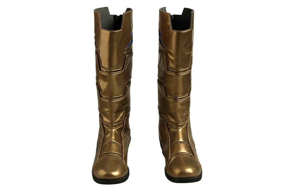 Shazam! Captain Marvel Billy Batson Blue Suit Cosplay Boots 3 Shazam! Captain Marvel Billy Batson Blue Suit Cosplay Boots