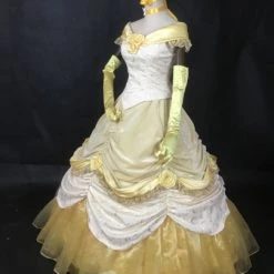 Disney Beauty And The Beast Princess Belle Fancy Dress Cosplay Costume -Game Costumes Shop COS 059 02 49