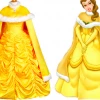 Beauty And The Beast Belle Dress Cosplay Costume With Cape -Game Costumes Shop COS 05 01