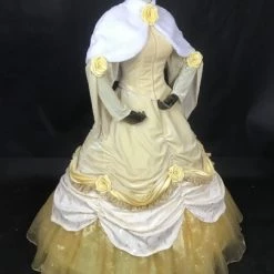 Disney Beauty And The Beast Princess Belle Cosplay Costume With Cape -Game Costumes Shop COS 060 03 25