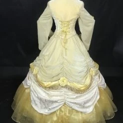 Disney Beauty And The Beast Princess Belle Cosplay Costume With Cape -Game Costumes Shop COS 060 05 2