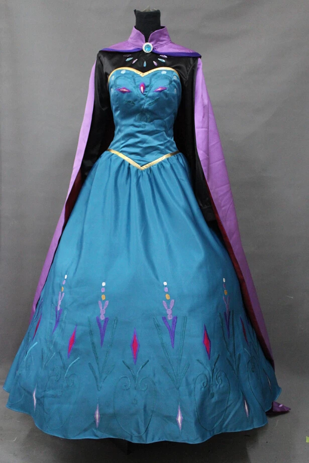 Frozen Queen Elsa Dress Cosplay Costume 3 Frozen Queen Elsa Dress Cosplay Costume
