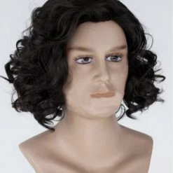 Black 35cm Game Of Thrones Jon Snow Cosplay Wig -Game Costumes Shop cos 007 03