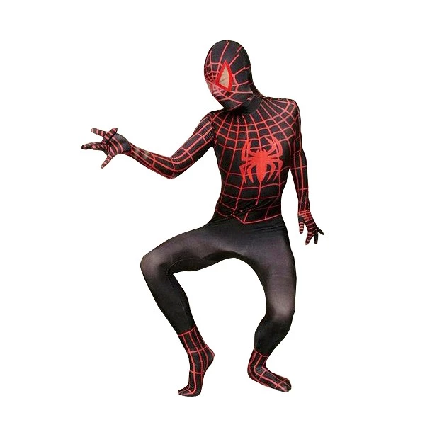 Black And Red Lycra Spandex Spiderman Zentai Suit 3 Black And Red Lycra Spandex Spiderman Zentai Suit