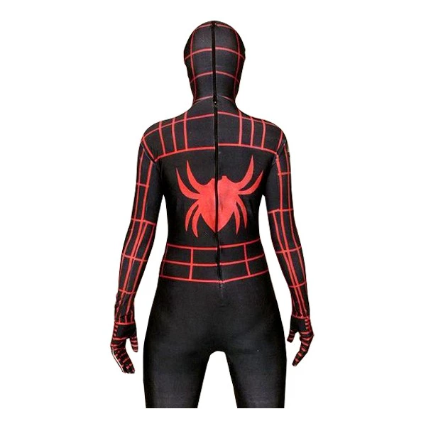 Black And Red Lycra Spandex Spiderman Zentai Suit 4 Black And Red Lycra Spandex Spiderman Zentai Suit - Image 2