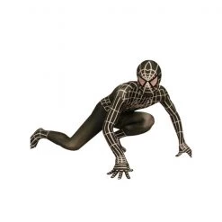 Black And White Lycra Spandex Spiderman Zentai Suit