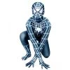 Black And White Spiderman Lycra Spandex Zentai Suit -Game Costumes Shop image black and white spiderman lycra spandex zentai suit1