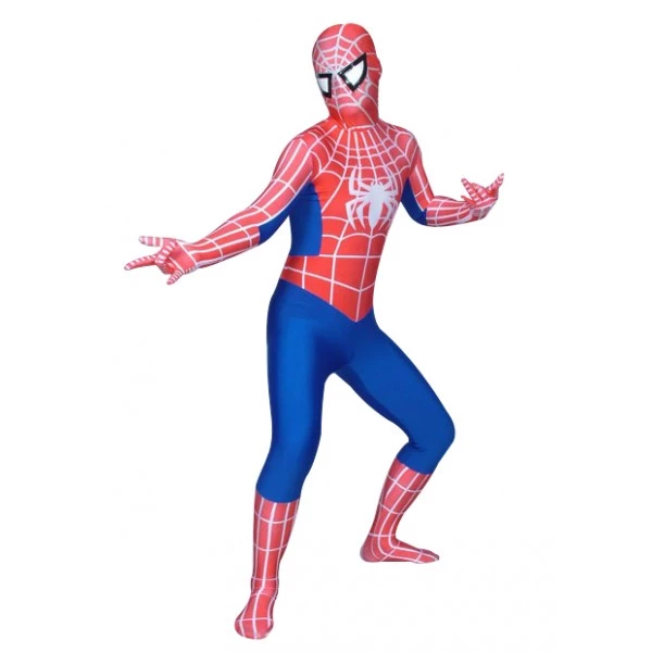 Blue And Red Lycra Spandex Spiderman Zentai Suit 3 Blue And Red Lycra Spandex Spiderman Zentai Suit