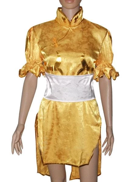 Street Fighter Yellow Chun Li Cosplay Costume 3 Street Fighter Yellow Chun Li Cosplay Costume