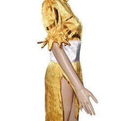 Street Fighter Yellow Chun Li Cosplay Costume 7 Street Fighter Yellow Chun Li Cosplay Costume -Game Costumes Shop image chun li yellow cosplay costume 2