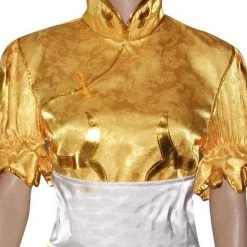 Street Fighter Yellow Chun Li Cosplay Costume 9 Street Fighter Yellow Chun Li Cosplay Costume -Game Costumes Shop image chun li yellow cosplay costume 3