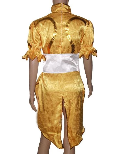 Street Fighter Yellow Chun Li Cosplay Costume 5 Street Fighter Yellow Chun Li Cosplay Costume - Image 3