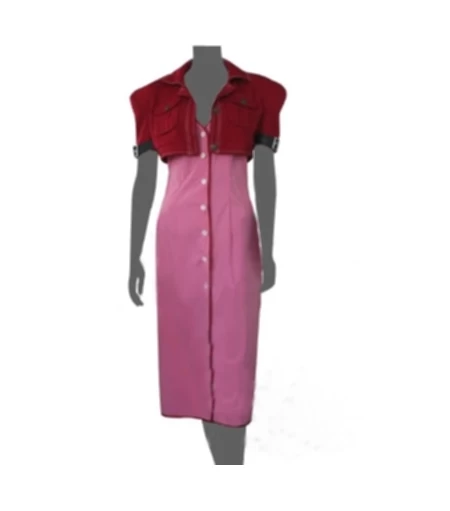 Final Fantasy VII 7 Aerith Cosplay Costume 3 Final Fantasy VII 7 Aerith Cosplay Costume