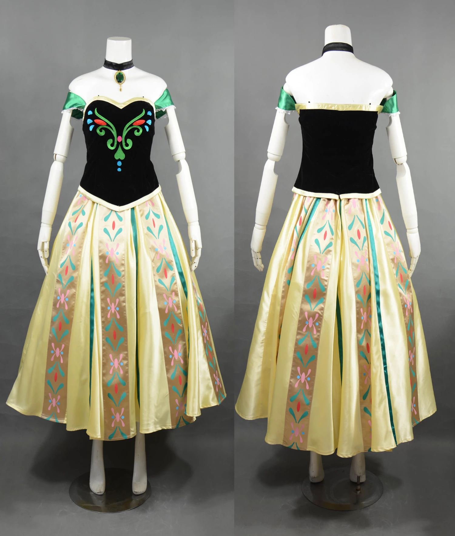 Frozen Coronation Princess Anna Cosplay Costume 3 Frozen Coronation Princess Anna Cosplay Costume