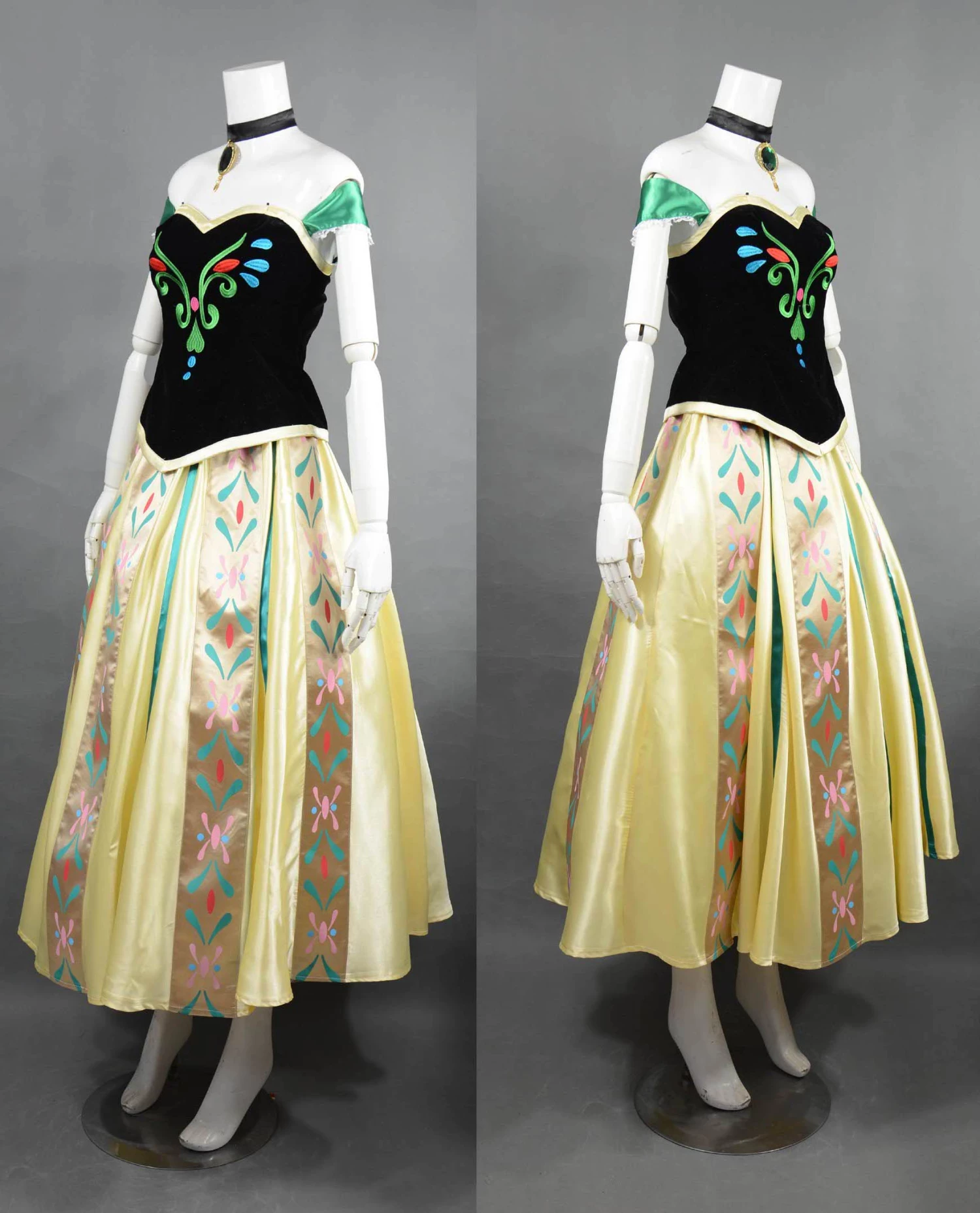 Frozen Coronation Princess Anna Cosplay Costume 4 Frozen Coronation Princess Anna Cosplay Costume - Image 2